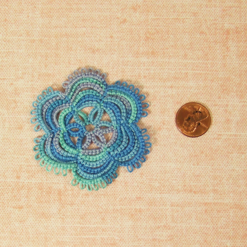 Handmade - OOAK Miniature Tatting lace - Doily #9